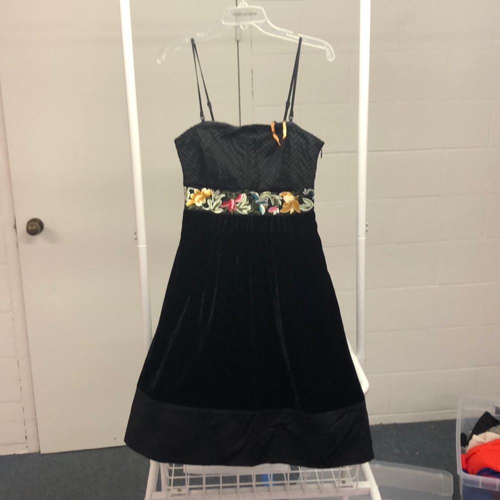 Black pattern Anthropologie dress
